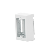 Caja de Pared Superficial, Uso Universal con Placas de Pared, con Cinta Adhesiva, Color Blanco