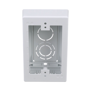 Caja de Pared Superficial, Uso Universal con Placas de Pared, con Cinta Adhesiva, Color Blanco