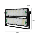 Reflector LED 200 W /350 x 250 mm / 85 - 265 Vca~ 50/60Hz / TCC 6 500 K / Uso en exterior.