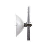 Antena direccional de Alto Rendimiento/ Parábola profunda para mayor aislamiento al ruido / 24.5 dBi / (4.9 - 6.4 GHz) / Conectores N-Hembra / Fácil Montaje y Soporte de acero inoxidable /  Radomo Incluido