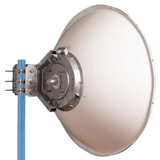 Antena direccional Alto Rendimiento / Parábola profunda para mayor aislamiento al ruido /4 ft / 4.9 a 6.1 GHz /  / Ganancia de 35 dBi / Soporte de acero inoxidable / Polaridad en 90 ° y 45 ° / Incluye montaje.