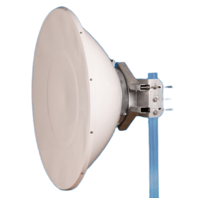 Antena parabólica 4 ft para radio B11 y AF11, ganancia de  40.5 ± 1 dBi, conector guía de onda, Alto aislamiento al ruido en enlaces vecinos, 10-12 GHz, Montaje de acero inoxidable incluido