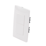 Apagador Escalera Doble de 10 A/ 127 V CA ~ 60 Hz / 1 1/2 Módulos / Color Blanco.