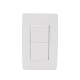 Apagador Escalera Doble de 10 A/ 127 V CA ~ 60 Hz / 1 1/2 Módulos / Color Blanco.
