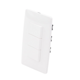 Apagador Triple Sencillo de 10 A/ 127 V CA ~ 60 Hz / Color Blanco.