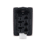 Apagador Triple Sencillo de 10 A/ 127 V CA ~ 60 Hz / Color Blanco.