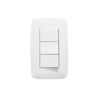 Apagador Escalera Triple de  127 V~60 Hz 10 A/ Color Blanco.