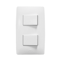 Apagador Doble de 127 V~60 Hz 10 A/ Color Blanco.