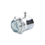 Conector 1 1/2" (38mm) pared delgada con tornillo galvanizado etiqueta verde