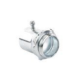 Conector 1 1/2" (38mm) pared delgada con tornillo galvanizado etiqueta verde