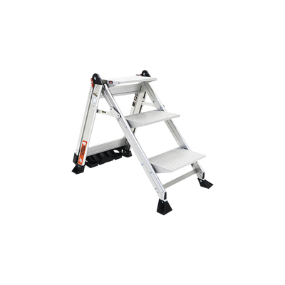 Escalera de Tijera con Punto de Apoyo Anti-caídas de 0.67 m (Nivel de Pie), con Peldaños JUMBO, (SKU 11903).