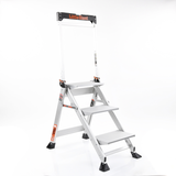 Escalera de Tijera con Punto de Apoyo Anti-caídas de 0.67 m (Nivel de Pie), con Peldaños JUMBO, (SKU 11903).