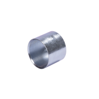 Cople 1" (25mm) pared gruesa con rosca galvanizado etiqueta amarilla