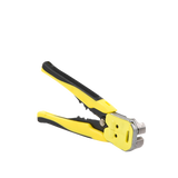 Pinza multifuncional Pelacables, con terminal de pestaña, prensado automático de color amarillo.