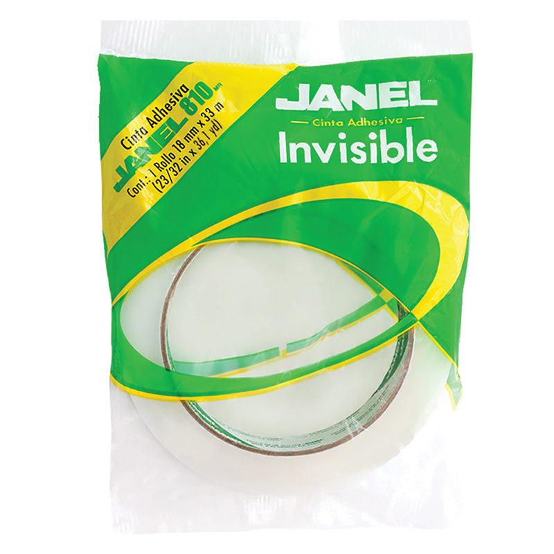Cinta Adhesiva Janel Invisible 810 En Bolsa 18Mmx33M - 8101833100Bl FullOffice.com