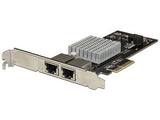 StarTech.com Tarjeta PCIe de Red con 2 Puertos 10G - NIC PCI Express 10GBASE-T & NBASE-T con Chipset Intel-X550AT 10/5/2,5/1GbE - Adaptador de Red Eth