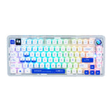 Teclado Mecánico Game Factor 75, LCD, BT 2.4G, USB-C, Teclas Pudding KBG800