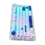 Teclado Mecánico Game Factor 75, LCD, BT 2.4G, USB-C, Teclas Pudding KBG800