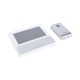 KIT DE VIDEOPORTERO IP COLOR BLANCO / Apertura con app / Súper elegante / Monitor WIFI /  Alimentación 110vca