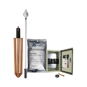 Kit de Pararrayo con Punta en Aluminio con Diámetro de Protección de 160 metros.