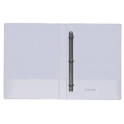 Carpeta Panorámica Vinil Tamaño Oficio 1" Aro en "O" Blanca, Resistente al Agua, 100 Hojas