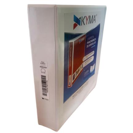 Carpeta Panorámica Vinil Tamaño Oficio 2", Aro "O", Blanca, Resistente al Agua
