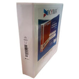 Carpeta Panorámica Vinil Tamaño Oficio 2", Aro "O", Blanca, Resistente al Agua