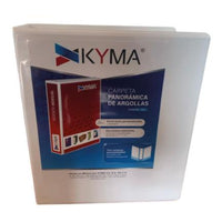 Carpeta Vinil Panorámica Tamaño Oficio 3" con Aro en "D" Blanca, CPKCBHD-300-BCOF