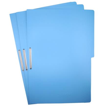 Carpeta Pressboard Kyma Oficio Azul Claro 8cm, Paquete 3 Unidades