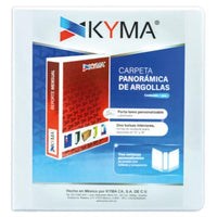 Carpeta Panorámica Vinil Tamaño Carta 1 1/2", Aro "D", Blanca, Resistente al Agua