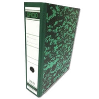 Registrador Kyma Tamaño Oficio Verde Jaspeado 100 Hojas Papel Reciclado