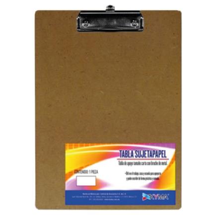 Tablero Agarrapapel de Madera Macocel Tamaño Carta con Broche Clip Metálico