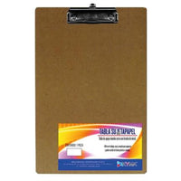 Tablero Agarrapapel Kyma de Madera Tamaño Oficio con Broche Clip, 30x23cm