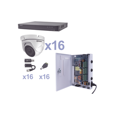 Epcom KEVTX8T16EW kit de videovigilancia Alámbrico 16 canales