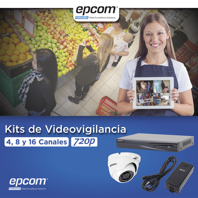 Epcom KEVTX8T4EW kit de videovigilancia Alámbrico 4 canales