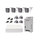 Hikvision Kit de Videovigilancia TURBOHD / DVR 4 Canales Pentahíbrido / 4 Cámaras Bala 1080p