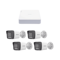 Kit IP 1080p (2 Megapixel) / NVR de 4 Canales con 4 Puertos PoE / 4 Cámaras IP Bala ColorVu Lite y Motion Detection 2.0 / Micrófono Integrado