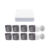 Kit IP 1080p (2 Megapixel) / NVR de 8 Canales con 8 Puertos PoE / 8 Cámaras IP Bala ColorVu Lite y Motion Detection 2.0 / Micrófono Integrado