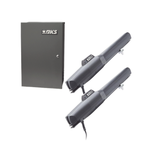 Kit de Operadores Abatibles 6006 de Doorking / Para Puertas de Hasta 5.5 Metros  / Soporta Respaldo de Baterias