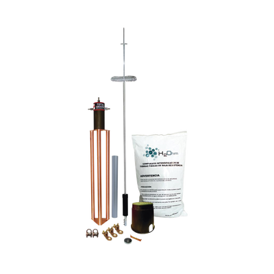 Total Ground Kit de Pararrayos Dipolo Corona / Ángulo de Protección 72° / Mástil 1.2 m (3.9 ft)