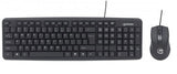 Manhattan Juego de teclado y mouse óptico, cableados Teclado Universal Alámbrico USB Interruptor de membrana