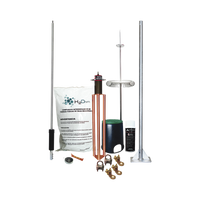 Kit de Pararrayo Dipolo con Electrodo y Accesorios de Instalación para Techo.