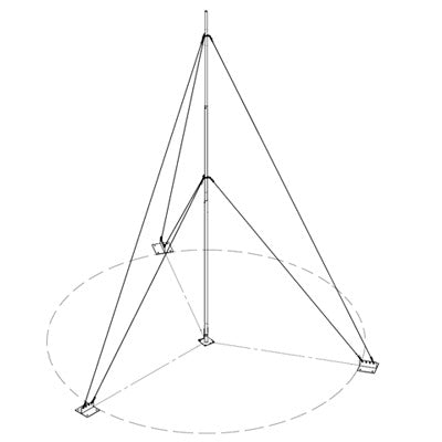 Syscom Towers Mástil Telescópico / 3 m (9.8 ft) / Capacidad 6 kg KIT-SLM-3
