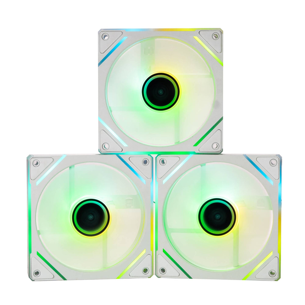 NA-0650B - NACEB KIT 3 VENTILADORES ARGB BLANCOS NA-0650B