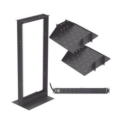 Linkedpro By Epcom Kit de Rack 19" / 24 UR / 2 Charolas Centrales KIT-ORG-24HD