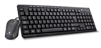 TechZone TZ19COMB01-LA teclado Ratón incluido Oficina USB QWERTY Español Negro, Alámbrico, Interruptor de membrana