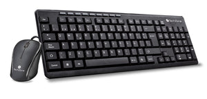 TechZone TZ19COMB01-LA teclado Ratón incluido Oficina USB QWERTY Español Negro, Alámbrico, Interruptor de membrana