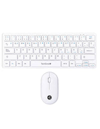 TechZone TZACCBI04 teclado Ratón incluido Hogar RF inalámbrico QWERTY Blanco