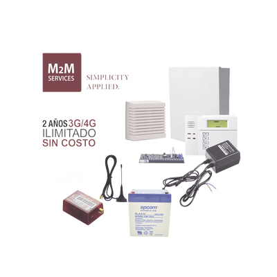 Honeywell Home Resideo Kit de Alarma Híbrida / Panel 48 Zonas / Comunicador 4G LTE-M/5G