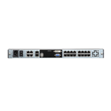 Consola LCD dual | rail con switch KVM  por IP integrado multi-interfaz | Cat 5 de 16 puertos de 1 consola local y 1 consola remota